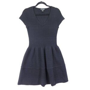C by BLOOMINGDALES 100% Cashmere 2-Ply Fit & Flare Dress Size Medium Ribbed